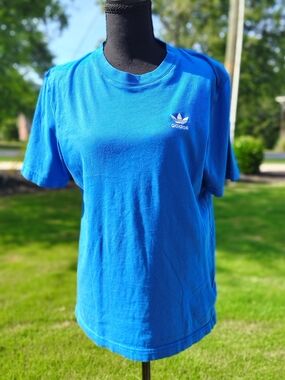 adidas Men’s Bright Blue Trefoil Crew Neck Tee